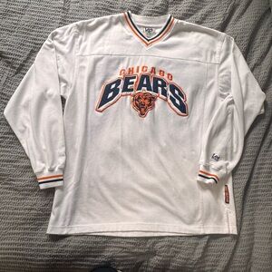 Lee Sport White V-Neck Shirt with Orange and Blue Stripes